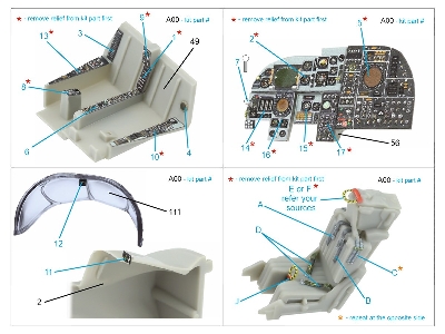 A-6 E Intruder - 3d-printed & Coloured Interior On Decal Paper (For Fujimi Kits) - zdjęcie 11
