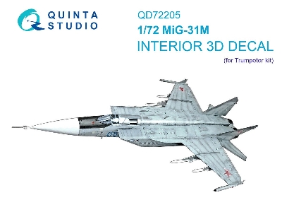 Mig-31 M - 3d-printed & Coloured Interior On Decal Paper (For Trumpeter Kits) - zdjęcie 1