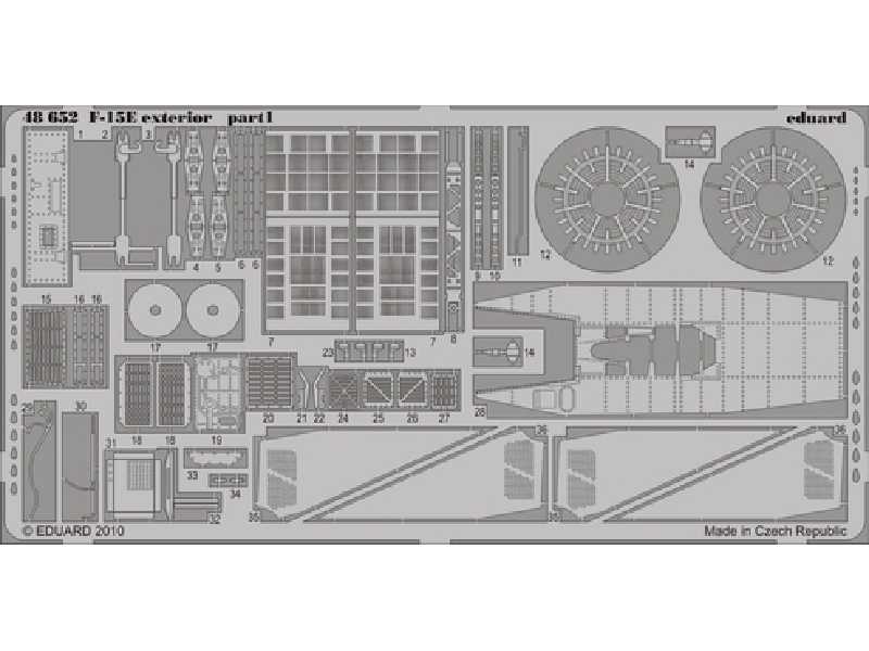  F-15E exterior 1/48 - Academy Minicraft - blaszki - zdjęcie 1