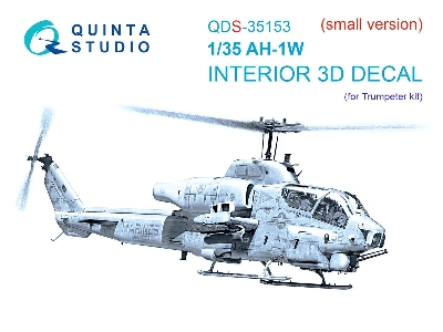 Ah-1 W - 3d-printed & Coloured Interior On Decal Paper (For Trumpeter Kits / Small Version) - zdjęcie 1