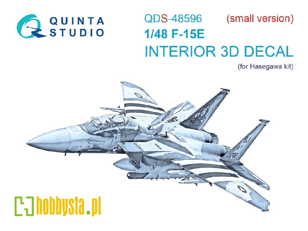 F-15 E Strike Eagle - 3d-printed & Coloured Interior On Decal Paper (For Hasegawa Kits / Small Version) - zdjęcie 1 F-15 E Strike Eagle - 3d-printed & Coloured Interior On Decal Paper (For Hasegawa Kits / Small Version) - zdjęcie 1