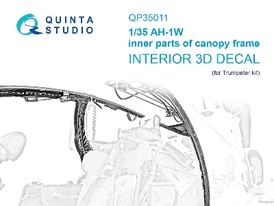 Ah-1w - Inner Parts Of Canopy Frame (For Trumpeter Kits) - zdjęcie 1