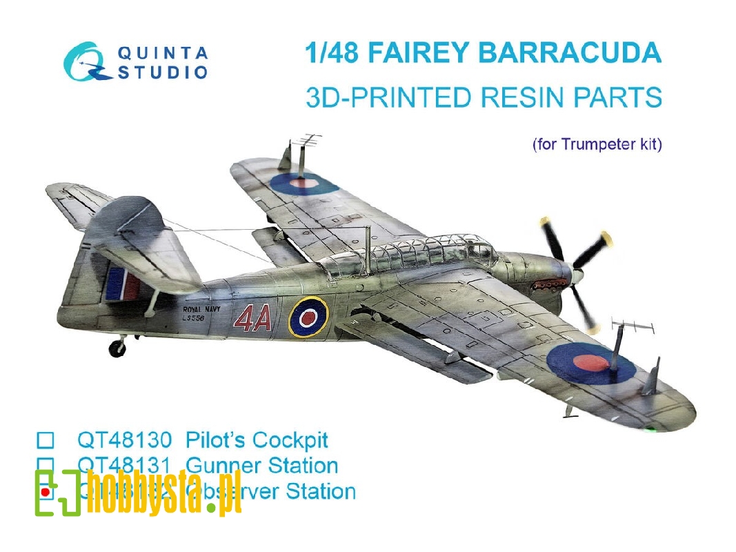 Fairey Barracuda Observer Station - 3d-printed Resin Parts (For Trumpeter Kits) - zdjęcie 1 Fairey Barracuda Observer Station - 3d-printed Resin Parts (For Trumpeter Kits) - zdjęcie 1