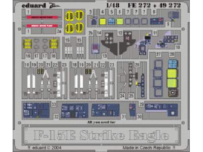  F-15E interior 1/48 - Hasegawa - blaszki - zdjęcie 1