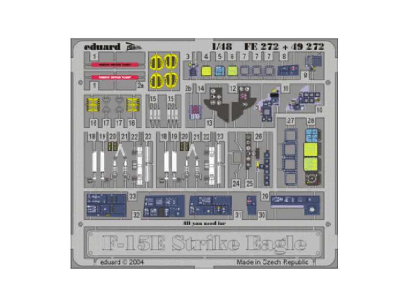 F-15E interior 1/48 - Hasegawa - blaszki - zdjęcie 1 F-15E interior 1/48 - Hasegawa - blaszki - zdjęcie 1