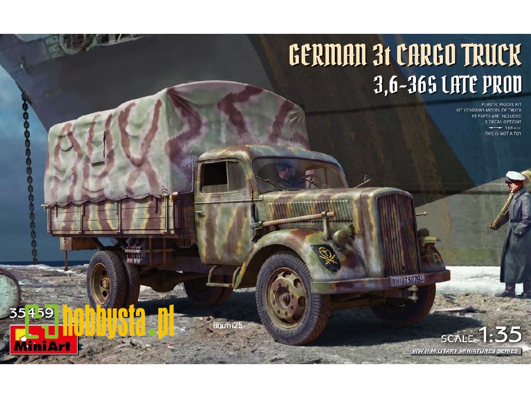German 3t Cargo Truck 3,6-36s Late Prod - zdjęcie 1 German 3t Cargo Truck 3,6-36s Late Prod - zdjęcie 1