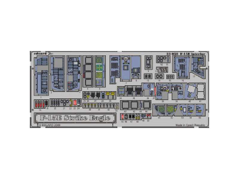  F-15E interior S. A. 1/32 - Tamiya - blaszki - zdjęcie 1