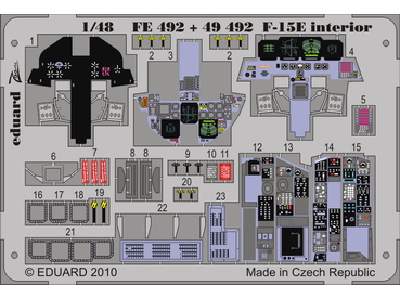  F-15E interior S. A. 1/48 - Academy Minicraft - blaszki - zdjęcie 1