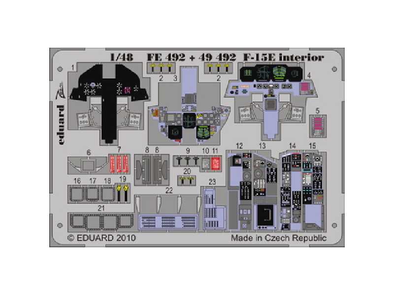 F-15E interior S. A. 1/48 - Academy Minicraft - blaszki - zdjęcie 1 F-15E interior S. A. 1/48 - Academy Minicraft - blaszki - zdjęcie 1