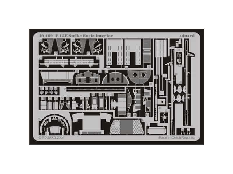  F-15E interior S. A. 1/48 - Academy Minicraft - blaszki - zdjęcie 1