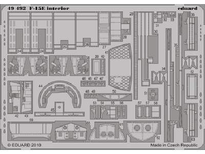  F-15E interior S. A. 1/48 - Academy Minicraft - blaszki - zdjęcie 1