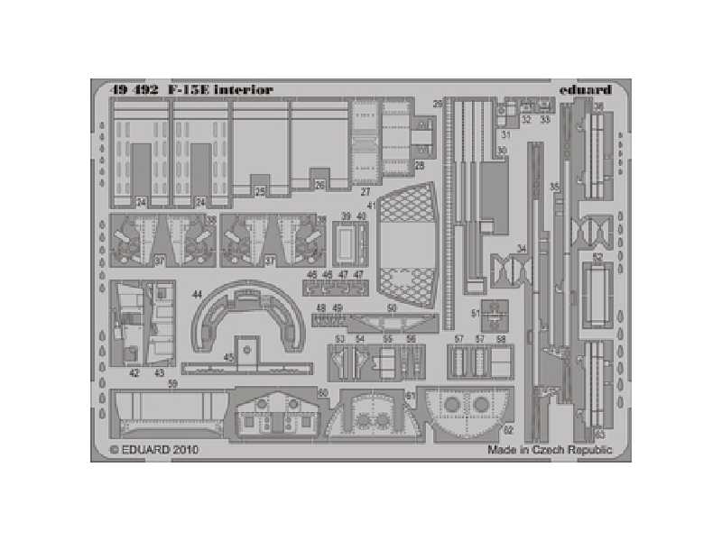 F-15E interior S. A. 1/48 - Academy Minicraft - blaszki - zdjęcie 1 F-15E interior S. A. 1/48 - Academy Minicraft - blaszki - zdjęcie 1