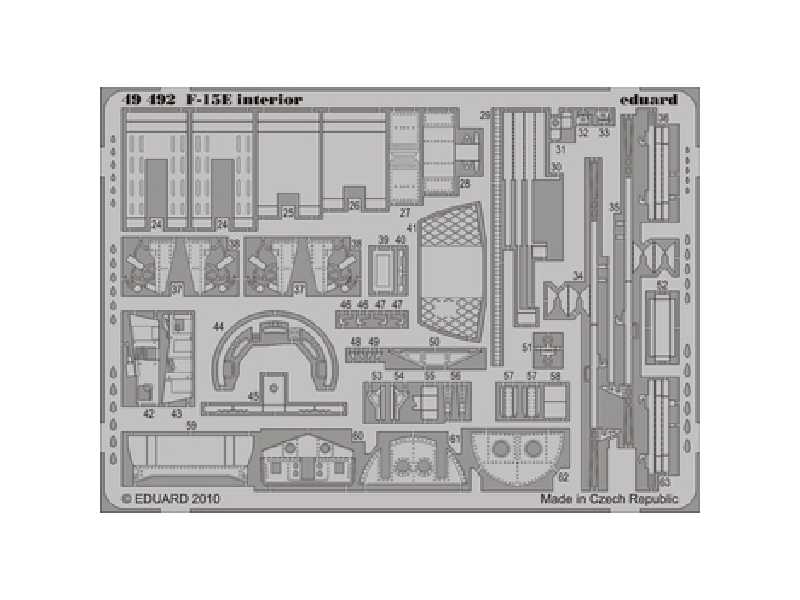  F-15E interior S. A. 1/48 - Academy Minicraft - blaszki - zdjęcie 1