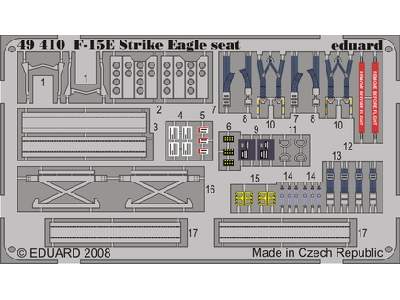  F-15E seat 1/48 - Academy Minicraft - blaszki - zdjęcie 1