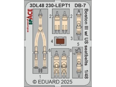DB-7 Boston III w/  US seatbelts SPACE 1/48 - HONG KONG MODELS - zdjęcie 3