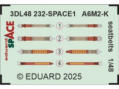 A6M2-K seatbelts SPACE 1/48 - EDUARD - zdjęcie 3