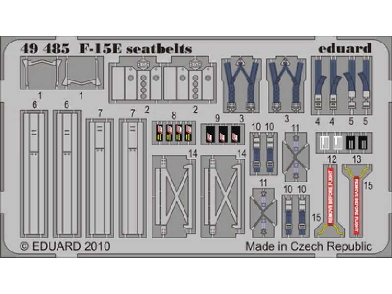  F-15E seatbelts 1/48 - Academy Minicraft - blaszki - zdjęcie 1
