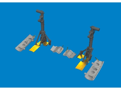 P-40E undercarriage legs PRINT 1/48 - EDUARD - zdjęcie 1