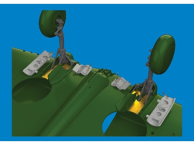 P-40E undercarriage legs PRINT 1/48 - EDUARD - zdjęcie 2