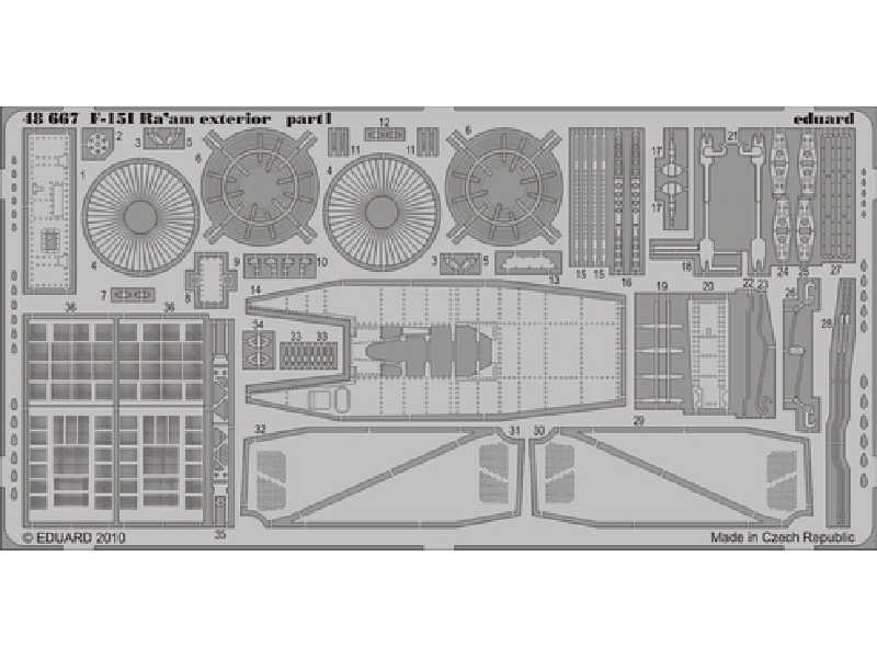 F-15I Ra'aM exterior 1/48 - Academy Minicraft - blaszki - zdjęcie 1 F-15I Ra'aM exterior 1/48 - Academy Minicraft - blaszki - zdjęcie 1