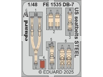 DB-7 Boston III US seatbelts STEEL 1/48 - HONG KONG MODELS - zdjęcie 1