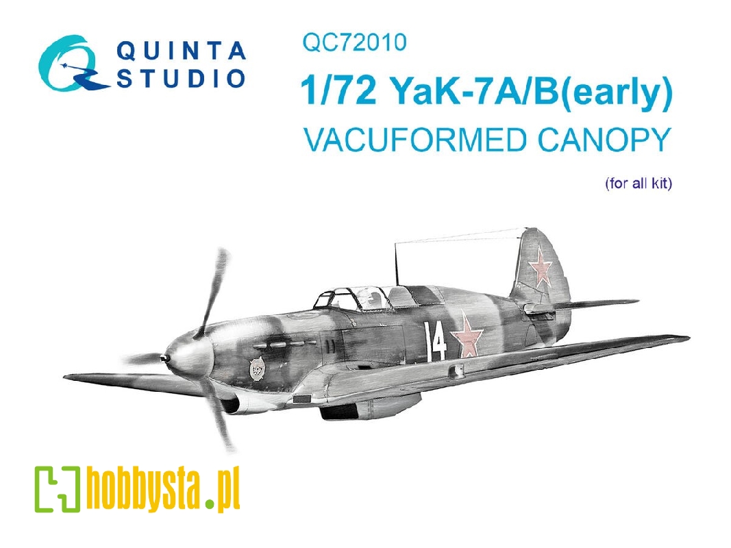 Yak-7a/Yak-7b Early Vacuumed Clear Canopy (All Kits) - zdjęcie 1 Yak-7a/Yak-7b Early Vacuumed Clear Canopy (All Kits) - zdjęcie 1