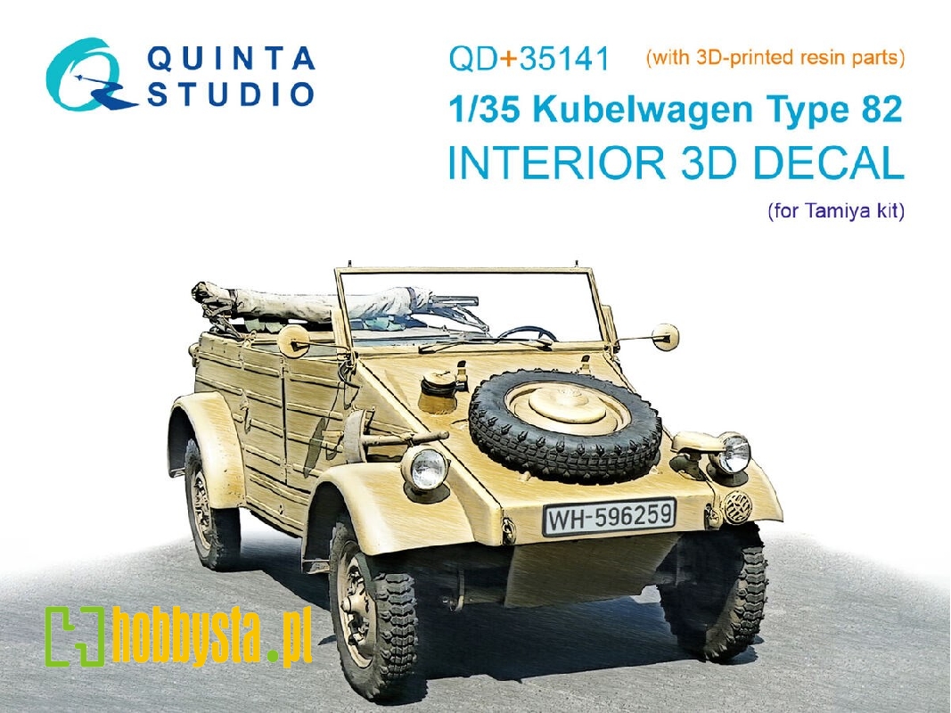 Kubelwagen Type 82 3d-printed & Coloured Interior On Decal Paper (Tamiya) (With 3d-printed Resin Parts) - zdjęcie 1 Kubelwagen Type 82 3d-printed & Coloured Interior On Decal Paper (Tamiya) (With 3d-printed Resin Parts) - zdjęcie 1