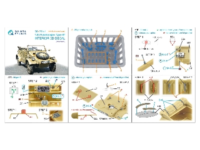 Kubelwagen Type 82 3d-printed & Coloured Interior On Decal Paper (Tamiya) (With 3d-printed Resin Parts) - zdjęcie 6