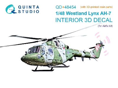 Lynx Ah-7 3d-printed & Coloured Interior On Decal Paper (Airfix) (With 3d-printed Resin Parts) - zdjęcie 1