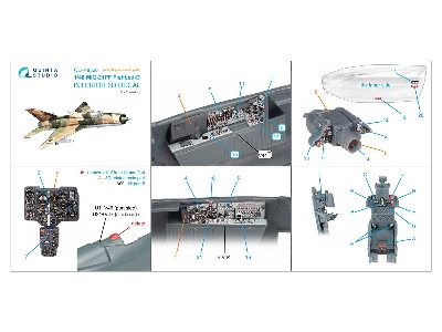 Mig-21pf 3d-printed & Coloured Interior On Decal Paper (Eduard) (With 3d-printed Resin Parts) - zdjęcie 7
