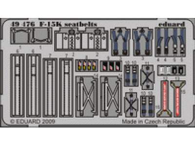  F-15K seatbelts 1/48 - Academy Minicraft - blaszki - zdjęcie 1