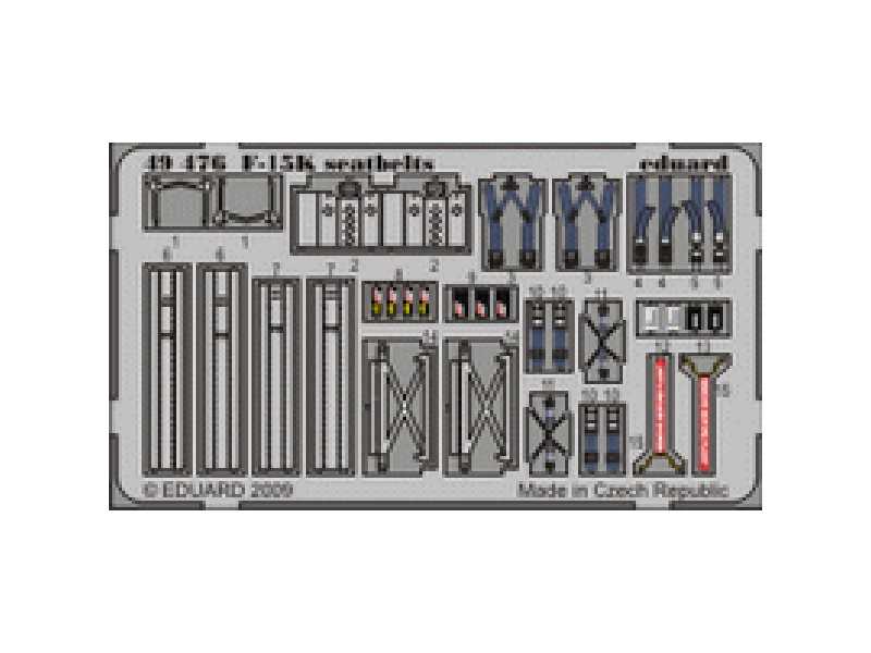  F-15K seatbelts 1/48 - Academy Minicraft - blaszki - zdjęcie 1