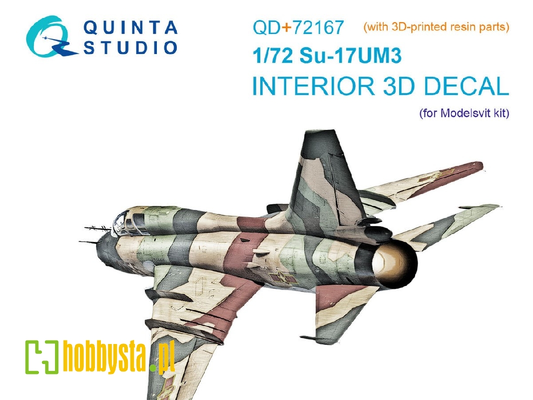 Su-17um3 3d-printed & Coloured Interior On Decal Paper (Modelsvit) (With 3d-printed Resin Part) - zdjęcie 1 Su-17um3 3d-printed & Coloured Interior On Decal Paper (Modelsvit) (With 3d-printed Resin Part) - zdjęcie 1