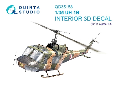 Uh-1b 3d-printed & Coloured Interior On Decal Paper (Trumpeter) - zdjęcie 1