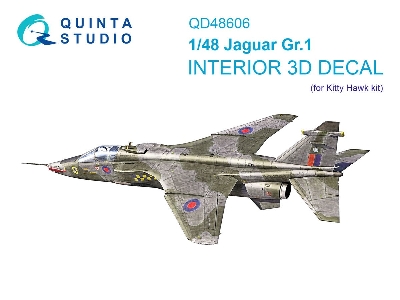 Jaguar Gr.1 3d-printed & Coloured Interior On Decal Paper (Kitty Hawk) - zdjęcie 1