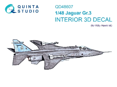 Jaguar Gr.3 3d-printed & Coloured Interior On Decal Paper (Kitty Hawk) - zdjęcie 1