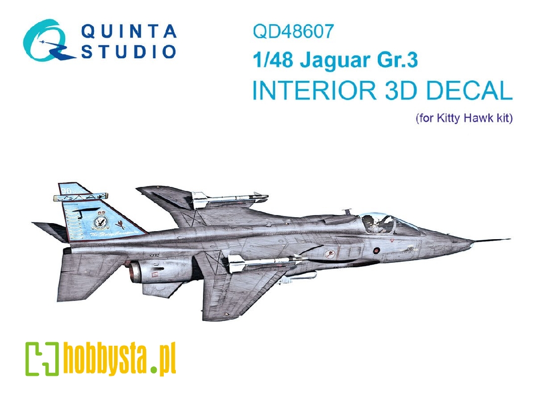 Jaguar Gr.3 3d-printed & Coloured Interior On Decal Paper (Kitty Hawk) - zdjęcie 1 Jaguar Gr.3 3d-printed & Coloured Interior On Decal Paper (Kitty Hawk) - zdjęcie 1