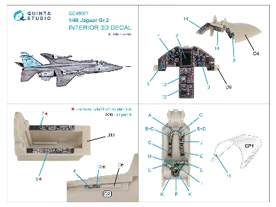 Jaguar Gr.3 3d-printed & Coloured Interior On Decal Paper (Kitty Hawk) - zdjęcie 4