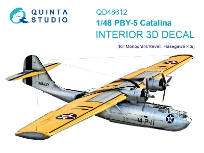 Pby-5 Catalina 3d-printed & Coloured Interior On Decal Paper (Revell/Monogram) - zdjęcie 1