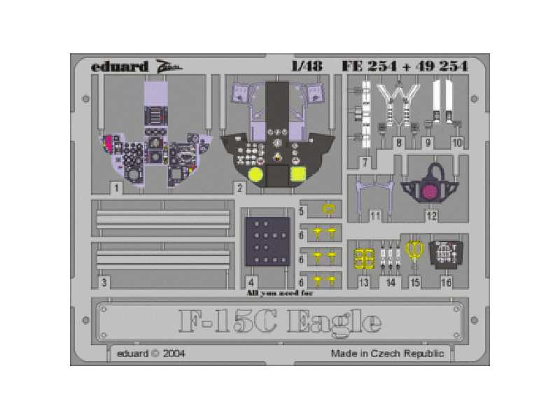  F-15C 1/48 - Academy Minicraft - blaszki - zdjęcie 1