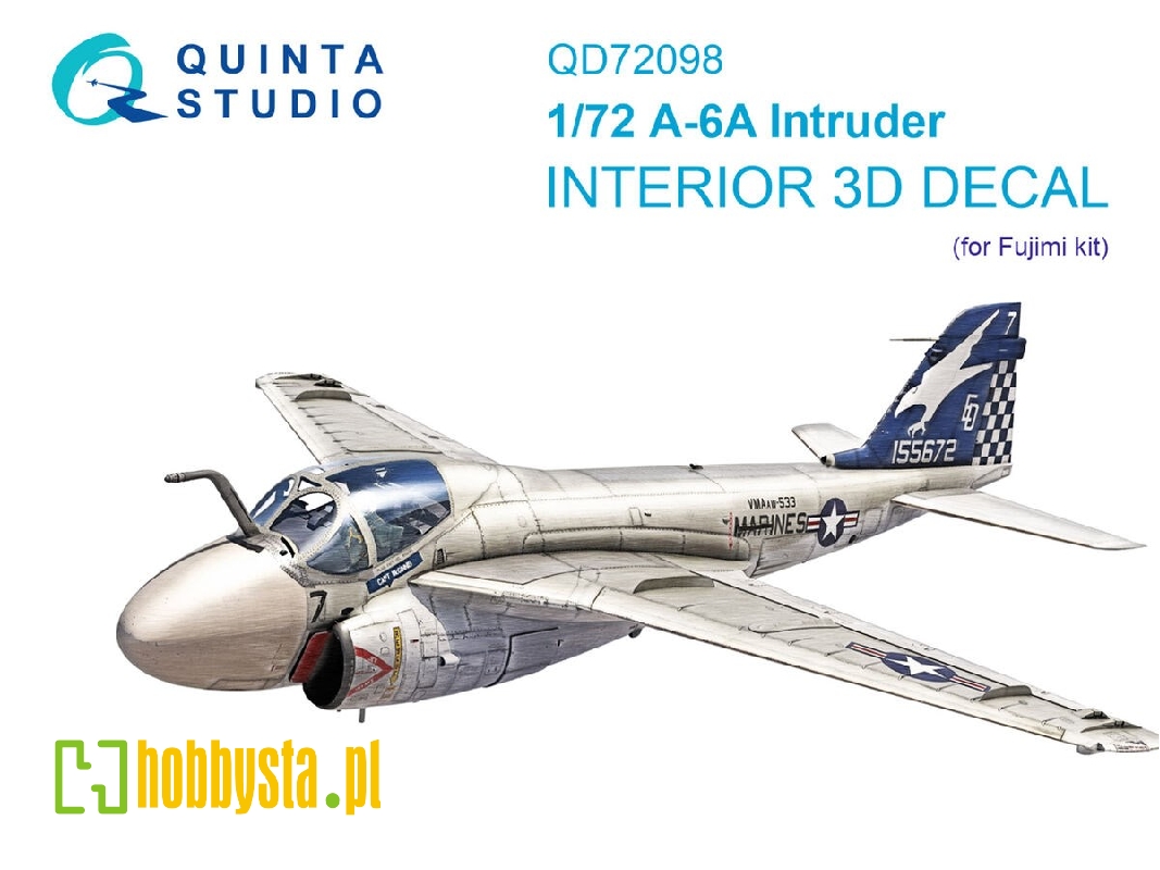 A-6a Intruder 3d-printed & Coloured Interior On Decal Paper (Fujimi) - zdjęcie 1 A-6a Intruder 3d-printed & Coloured Interior On Decal Paper (Fujimi) - zdjęcie 1