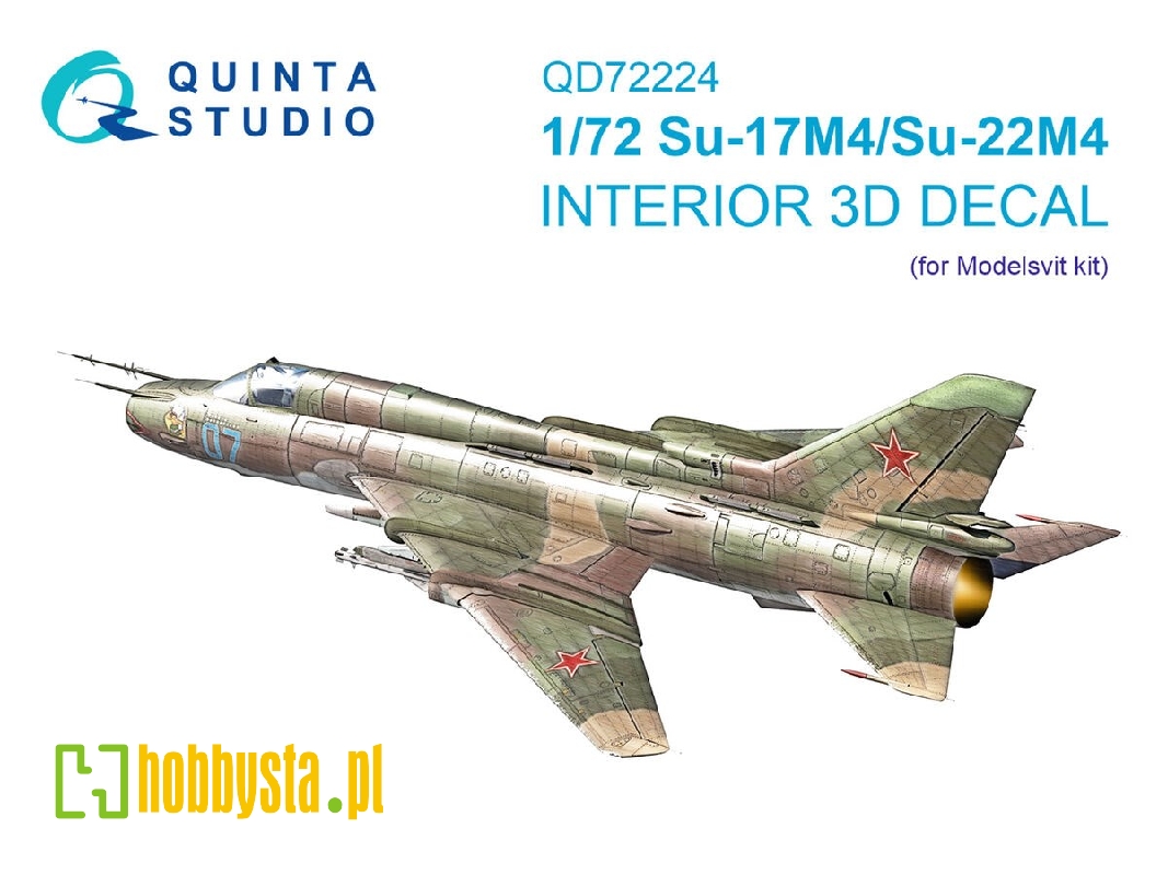Su-17m4/Su-22m4 3d-printed & Coloured Interior On Decal Paper (Modelsvit) - zdjęcie 1 Su-17m4/Su-22m4 3d-printed & Coloured Interior On Decal Paper (Modelsvit) - zdjęcie 1