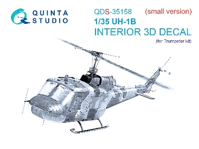 Uh-1b 3d-printed & Coloured Interior On Decal Paper (Trumpeter) (Small Version) - zdjęcie 1