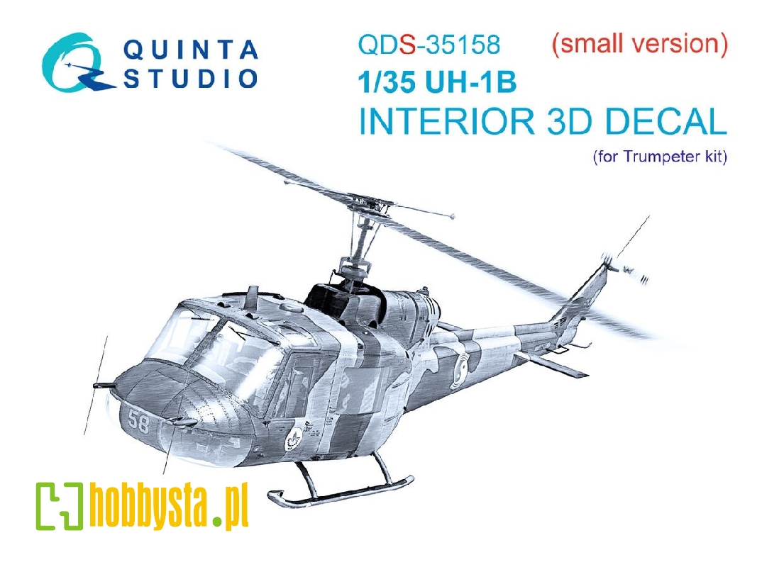 Uh-1b 3d-printed & Coloured Interior On Decal Paper (Trumpeter) (Small Version) - zdjęcie 1 Uh-1b 3d-printed & Coloured Interior On Decal Paper (Trumpeter) (Small Version) - zdjęcie 1