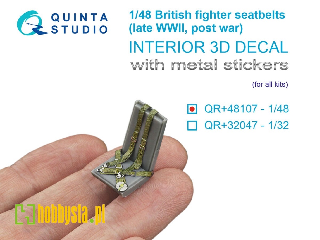British Fighter Seatbelts (Late Wwii, Post-war) (With Metal Buckles) (All Kits) - zdjęcie 1 British Fighter Seatbelts (Late Wwii, Post-war) (With Metal Buckles) (All Kits) - zdjęcie 1