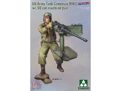 Us Army Tank Crewman Ww2 W/ .50 Cal Machine Gun - zdjęcie 1