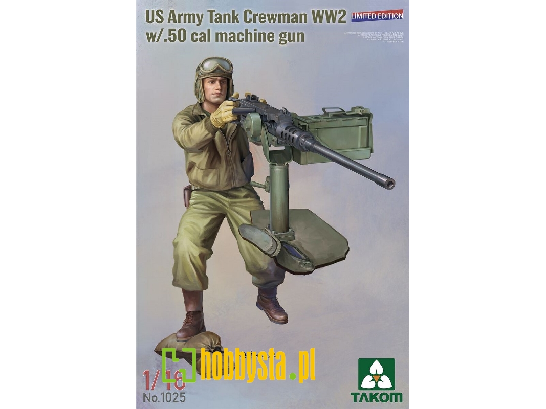 Us Army Tank Crewman Ww2 W/ .50 Cal Machine Gun - zdjęcie 1