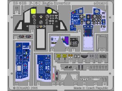  F-15C interior 1/32 - Tamiya - blaszki - zdjęcie 1