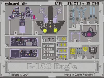  F-15C interior 1/48 - Hasegawa - blaszki - zdjęcie 1