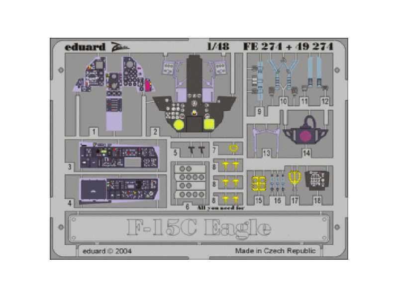  F-15C interior 1/48 - Hasegawa - blaszki - zdjęcie 1